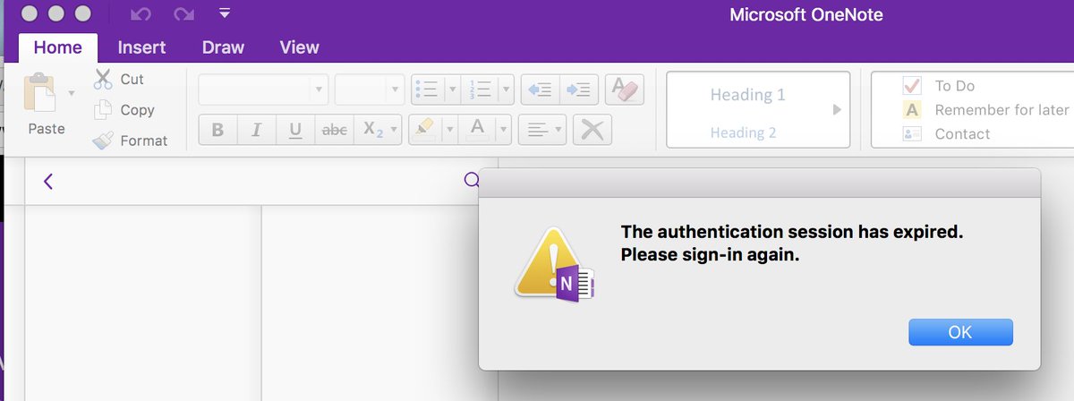 Microsoft Onenote Mac The Authentication Session Has Expired